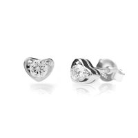 Orecchini Promesse Donna in Oro bianco Diamante 0.1 Ct OCUT/0,10 - OCUT/0,10